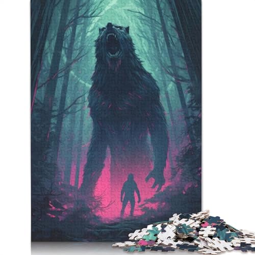 Transforming Werewolf Puzzles 1000 Teile Schwer Puzzle Spielzeug Lernspiel Impossible Herausforderungsspielzeug Für Erwachsene Und Kinder Ab 12 Jahren 1000pcs (75x50cm) von QBIREX