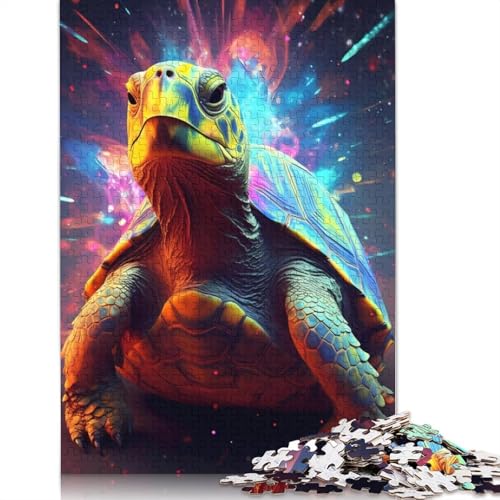 Turtle Colorful Puzzles 1000-teilige Schwer Puzzle Spielzeug Lernspiel Impossible Herausforderungsspielzeug Für Erwachsene Kinder 520pcs (52x38cm) von QBIREX