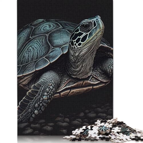 Turtle Drawn Puzzle 1000-teilige Schwer Puzzle Spielzeug Pädagogisches Spiel Impossible Herausforderung Spielzeug Für Erwachsene Kinder 520pcs (52x38cm) von QBIREX