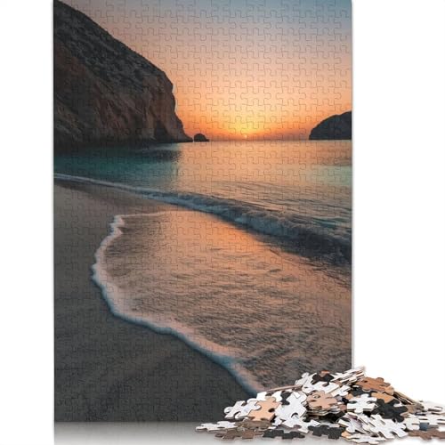 Twilight Waves Caress 1000-teiliges Puzzle für Erwachsene | | Familienspaß-Puzzles für Erwachsene, Geschenke, Denkspiele (75 x 50 cm) von QBIREX