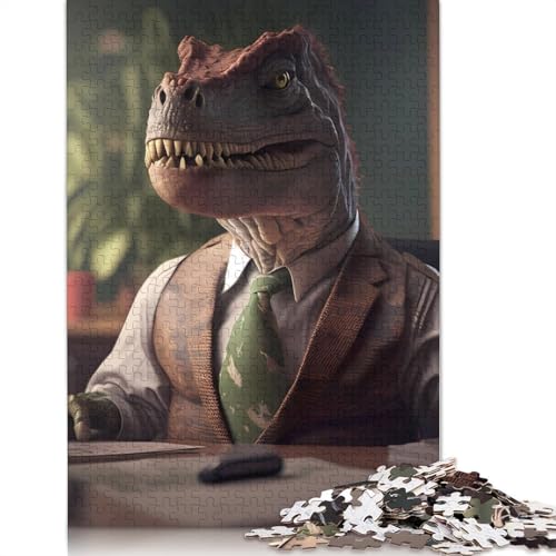 Tyrannosaurier-Puzzle, Relax-Challenge-Spielzeug, Premium-Karton-Puzzle für Erwachsene und Kinder, 1000 Teile (75 x 50 cm) von QBIREX
