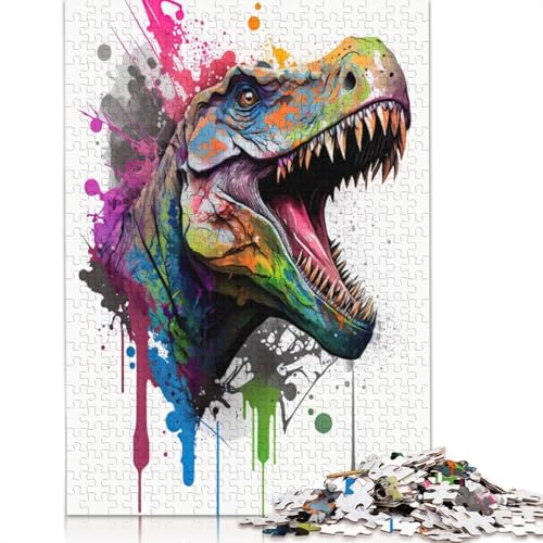 Tyrannosaurus Rex Puzzle, herausfordernd und knifflig, Premium-Karton-Puzzle für Erwachsene und Teenager, 1000 Teile (26 x 38 cm) von QBIREX