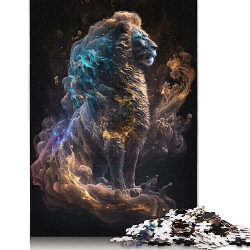 Unendlicher Stolz des Löwen-Puzzle, DIY-Spiel, Premium-Karton-Puzzle für Frauen und Männer, Kindertagsgeschenke, 1000 Teile (75 x 50 cm) von QBIREX