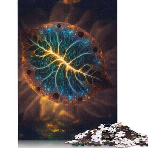 Vanaheims Galactic Garden Puzzle 1000 Teile für Erwachsene, Holzpuzzle, Gehirntraining, Herausforderung, Spiel, Unterhaltung, Geschenke, Familienaktivität (75 x 50 cm) von QBIREX