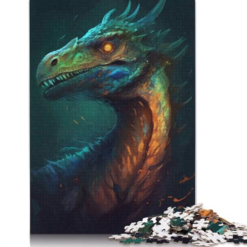 Velociraptor Visionary Puzzle 1000-teilige Schwer Puzzle Spielzeug Lernspiel Impossible Herausforderung Spielzeug Für Erwachsene Kinder 1000pcs (40x28cm) von QBIREX