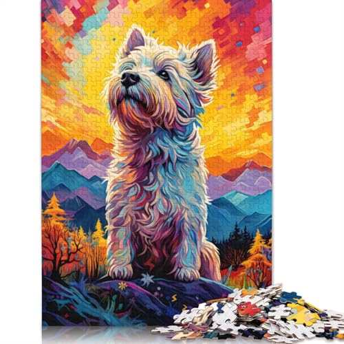 Vibrant Highland Pup Puzzles 1000 Teile Schwer Puzzle Spielzeug Lernspiel Impossible Herausforderung Spielzeug Für Erwachsene Und Kinder in Bewährter 1000pcs (40x28cm) von QBIREX