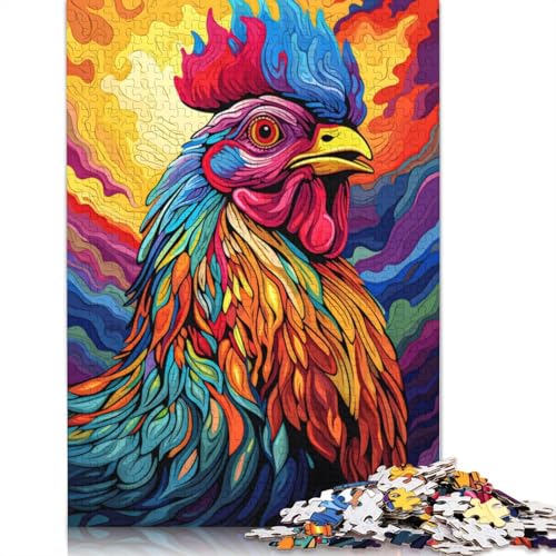 Vibrant Highland Rooster Puzzles 1000 Teile Schwer Puzzle Spielzeug Lernspiel Impossible Herausforderung Spielzeug Für Erwachsene Und Kinder Ab 14 Jahren 1000pcs (40x28cm) von QBIREX