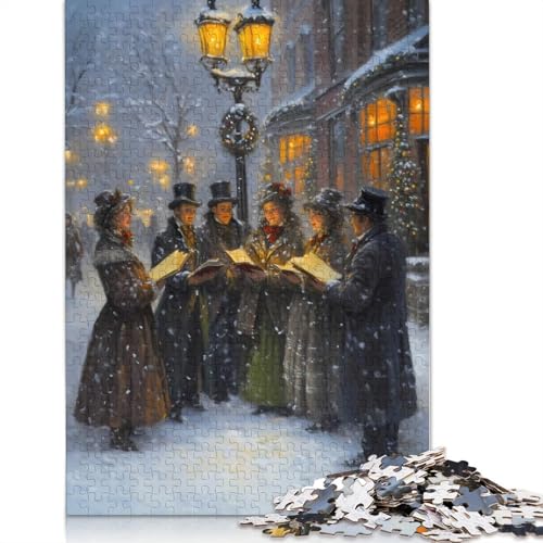 Viktorianische Weihnachtslieder-Puzzle, Denksportaufgabe, 100% recycelter Karton, Puzzle für Kinder und Erwachsene, 1000 Teile (75 x 50 cm) von QBIREX