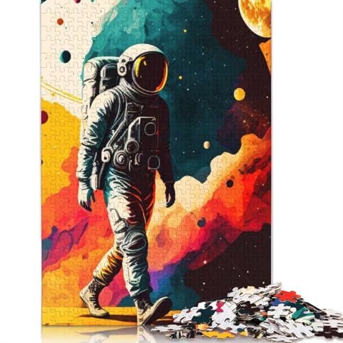 Vintage-Astronomie-Puzzle für Erwachsene, Premium-Puzzle aus 100% recyceltem Brett, Problemlösungspuzzles für Erwachsene und Kinder, 520 Teile (52 x 38 cm) von QBIREX