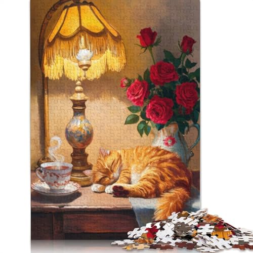 Vintage Old Lamp Puzzle 1000 Teile Schwer Puzzle Spielzeug Lernspiel Impossible Herausforderung Spielzeug Für Erwachsene Kinder 1000pcs (75x50cm) von QBIREX