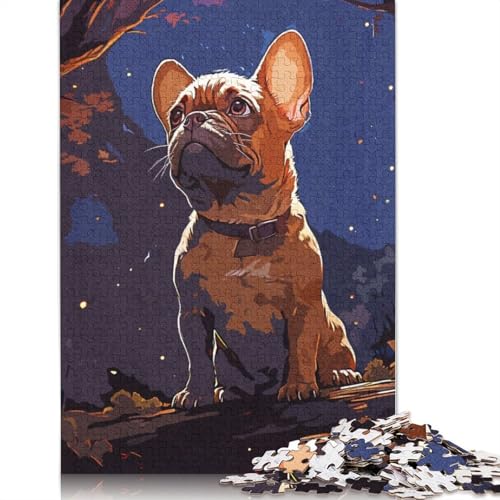 Vintage-Puzzle mit süßem Hund, Entspannungs-Herausforderungsspielzeug, Premium-Puzzle aus Karton für Erwachsene und Kinder, 1000 Teile (75 x 50 cm) von QBIREX