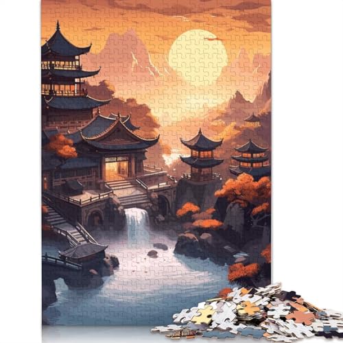 Vintage-Puzzles mit japanischen Landschaften, 1500 Teile, Holzpuzzles für Jugendliche, Geschenke, Lernspiel für Erwachsene und Jugendliche, 1500 Teile (85 x 57 cm) von QBIREX