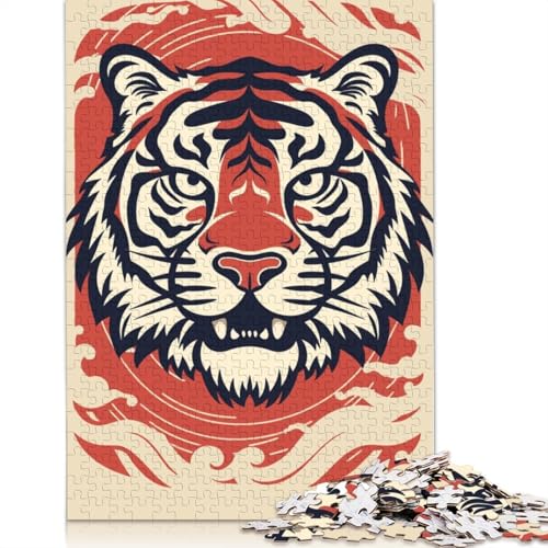 Vintage Zodiac Tiger Puzzle 1000 Teile Schwer Puzzle Spielzeug Lernspiel Impossible Herausforderung Spielzeug Für Erwachsene Und Kinder Ab 12 Jahren 1000pcs (38x26cm) von QBIREX