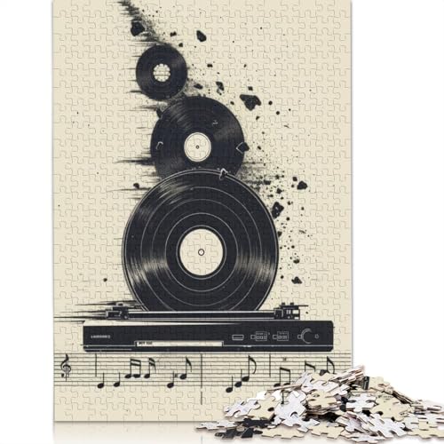 Vinyl Records Puzzles 1000 Teile Schwer Puzzle Spielzeug Lernspiel Impossible Herausforderung Spielzeug Für Erwachsene Und Kinder in Bewährter 1000pcs (40x28cm) von QBIREX