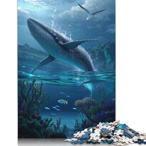 Wal-Puzzle, Familienspaß, rechteckiges Papierpuzzle für Kinder und Erwachsene ab 12 Jahren, Geburtstagsgeschenk, 1000 Teile (38 x 26 cm) von QBIREX