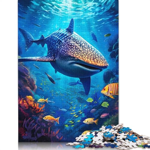 Walhai-Puzzle, Relax-Challenge-Spielzeug, Premium-Karton-Puzzle für Erwachsene und Kinder, 1000 Teile (75 x 50 cm) von QBIREX