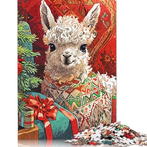 Weihnachts-Schaf-Puzzle, Lernspiele, Familienaktivitäten, Premium-Karton-Puzzle für Frauen und Männer, 1000 Teile (26 x 38 cm) von QBIREX