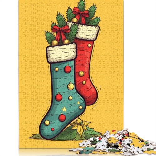 Weihnachts-Vibes-Puzzle, schwierige Herausforderung, 100% recycelter Karton, Puzzle für Frauen und Männer, 1000 Teile (38 x 26 cm) von QBIREX