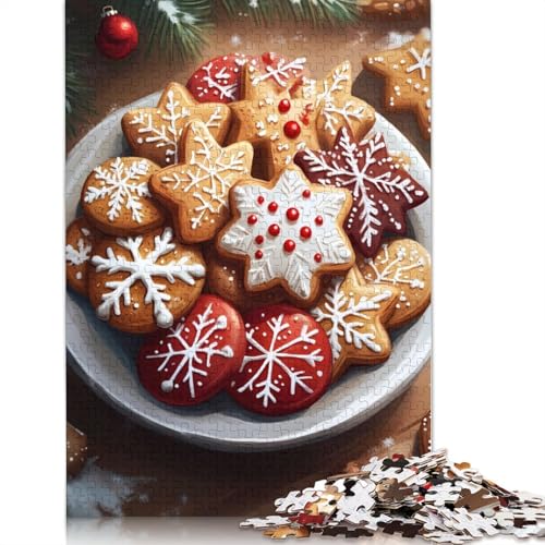 Weihnachtsplätzchen-Puzzle, DIY-Spiel, Premium-Karton-Puzzle für Frauen und Männer, Kindertagsgeschenke, 1000 Teile (26 x 38 cm) von QBIREX