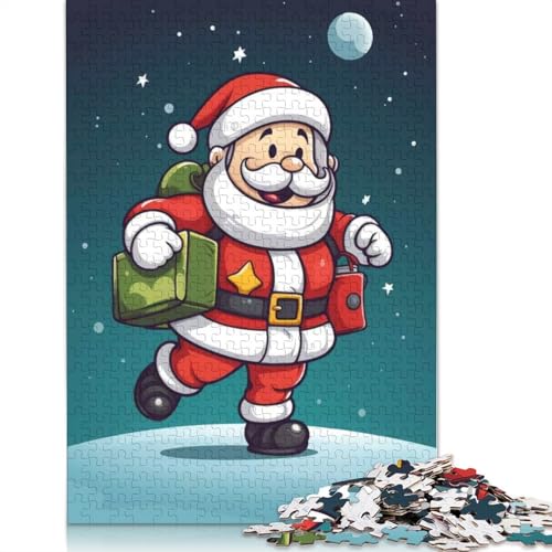 Weihnachtspuzzle mit Weihnachtsmann, Premium-Puzzle aus 100% recyceltem Kartonpapier, rechteckig, für Jungen oder Mädchen, 1000 Teile (75 x 50 cm) von QBIREX