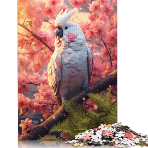 Weißer Kakadu, Puzzlespielzeug für Erwachsene, Lernspiel, Puzzlespiele für Erwachsene für Frauen und Männer, 520 Teile (52 x 38 cm) von QBIREX