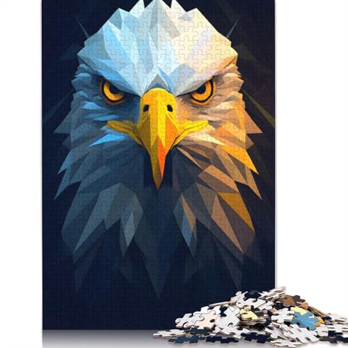 Weißkopfseeadler-Puzzle, DIY-Spiel, rechteckiges Papierpuzzle für Jungen oder Mädchen, Geburtstagsgeschenk, 1000 Teile (26 x 38 cm) von QBIREX