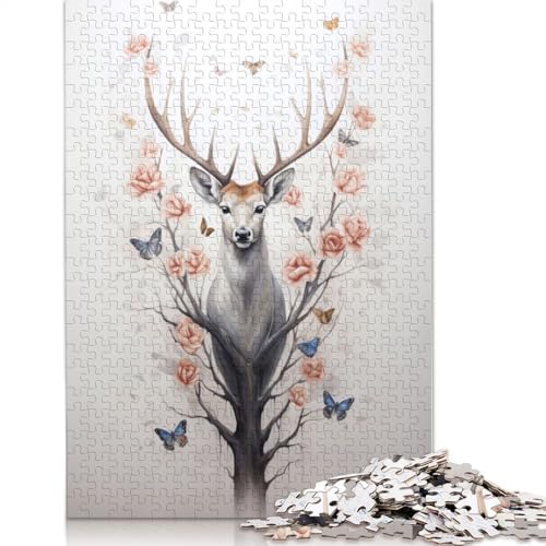 Weißwedelhirsch-Puzzles, farbenfrohe, Coole Puzzles für Kinder ab 12 Jahren, 520 Teile (52 x 38 cm) von QBIREX