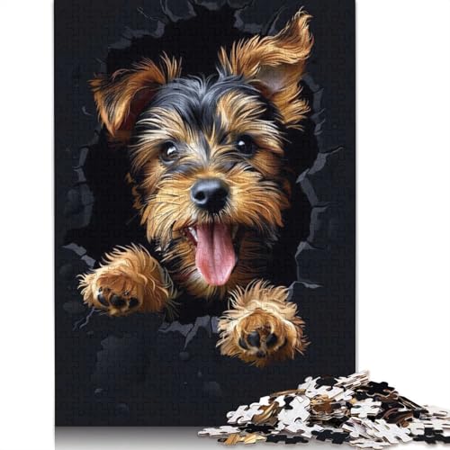 Welsh Terrier Dog Puzzle 1000 Teile Schwer Puzzle Spielzeug Lernspiel Impossible Herausforderung Spielzeug Für Erwachsene Kinder 1000pcs (75x50cm) von QBIREX