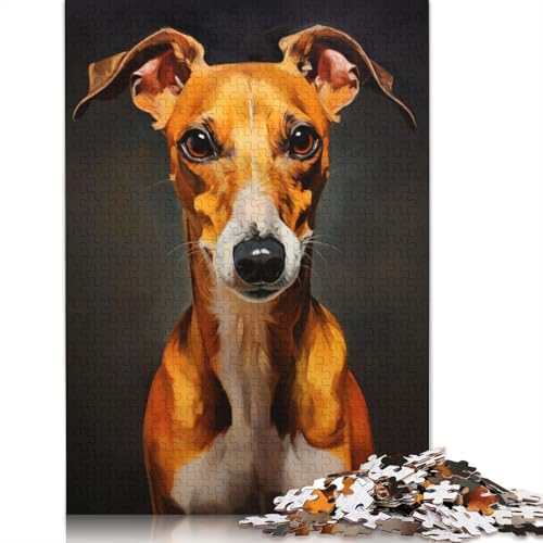 Whippet-Puzzle für Erwachsene, Lernspiel, Puzzle-Geschenke für Kinder ab 12 Jahren, 520 Teile (52 x 38 cm) von QBIREX