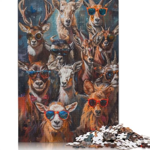 Wilde Coole Tiere, Mal-Puzzle für Erwachsene, kreative Spiele, Puzzle-Geschenk für Jungen oder Mädchen, 520 Teile (52 x 38 cm) von QBIREX