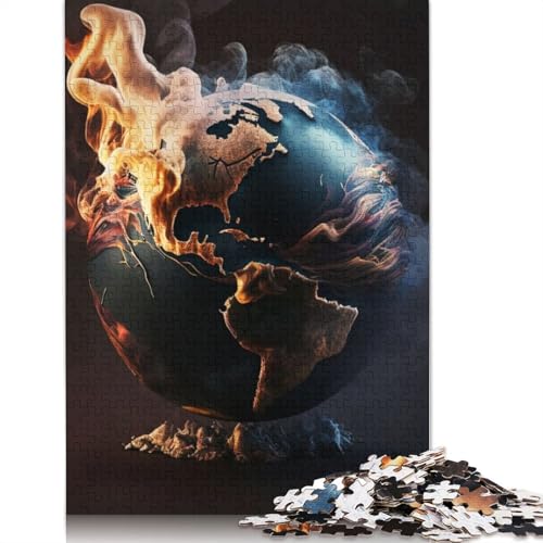 Wildfire Smoke World 1000-teiliges Puzzle, ab 18 Jahren, Lernspiele, Puzzles für Erwachsene, für Frauen, für Kinder ab 12 Jahren, 1000 Teile (75 x 50 cm) von QBIREX