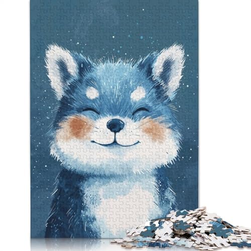 Winter-Fuchsjunges-Puzzle, Premium-Puzzle aus 100% recycelter Pappe, für Kinder und Erwachsene ab 12 Jahren, 1000 Teile (75 x 50 cm) von QBIREX