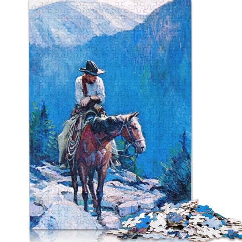 Winter Ride Puzzle, herausforderndes und kniffliges Premium-Karton-Puzzle für Erwachsene, 1000 Teile (75 x 50 cm) von QBIREX