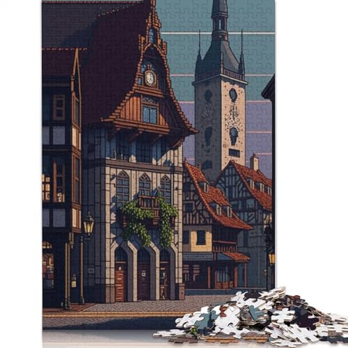 Witten Pixel Art Puzzle, einzigartige Heimdekoration, 100% recycelter Karton, Puzzle für Jungen oder Mädchen, 1000 Teile (26 x 38 cm) von QBIREX