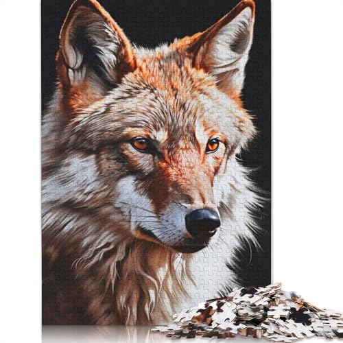 Wolf Expression Puzzle Premium 100% Recycling-Pappe 100% Recycling-Karton Puzzle für Erwachsene ab 12 Jahren 1000 Teile (26 x 38 cm) von QBIREX