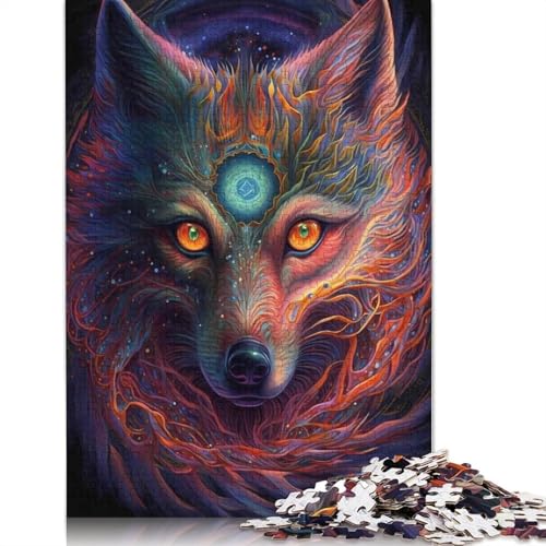 Wolf Wonder Puzzle zum Stressabbau, 100% recycelter Karton, Puzzle für Erwachsene und Kinder, einzigartiges Geschenk, 1000 Teile (75 x 50 cm) von QBIREX