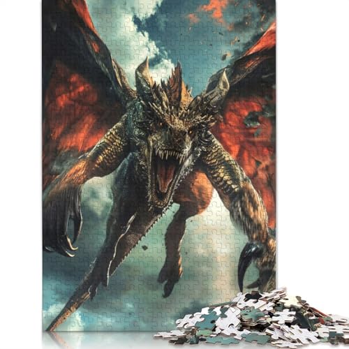 Wrath of The Dragon Puzzle für Erwachsene, Lernspiel, Puzzle, Geschenke für Kinder ab 12 Jahren, 1000 Teile (75 x 50 cm) von QBIREX