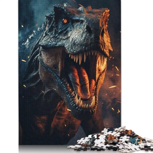 Wütende Dino-Puzzles, farbenfrohe, Coole Puzzles für Kinder ab 12 Jahren, 520 Teile (52 x 38 cm) von QBIREX