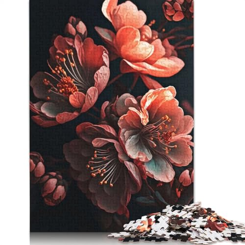 Wunderschöne Blüten, Puzzlespaß, Premium-Karton-Puzzle für Jungen oder Mädchen, 1000 Teile (75 x 50 cm) von QBIREX