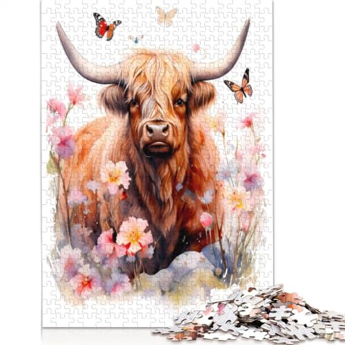 Yak Gift Naturblumen-Puzzle, Spielzeug, Lernspiel, Premium-Karton-Puzzle für Erwachsene und Kinder, 1000 Teile (75 x 50 cm) von QBIREX