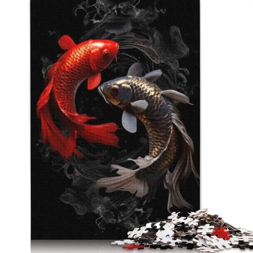 Yin Yang Carps Puzzles 1000 Teile Schwer Puzzle Spielzeug Pädagogisches Spiel Impossible Herausforderung Spielzeug Für Erwachsene Und Kinder Ab 14 Jahren 1000pcs (38x26cm) von QBIREX