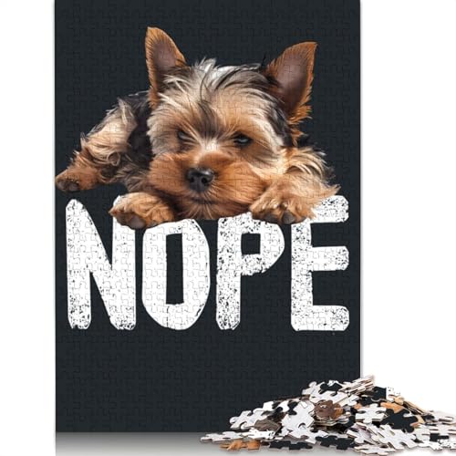 Yorkshire Terrier Nope Puzzle DIY Spiel Papier Rechteckiges Puzzle für Jungen oder Mädchen Geburtstagsgeschenk 1000 Teile (75x50cm) von QBIREX