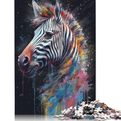 Zebra Painting Puzzles 520 Teile Schwer Puzzle Spielzeug Lernspiel Impossible Herausforderungsspielzeug Für Erwachsene Und Kinder Ab 14 Jahren 520pcs (52x38cm) von QBIREX