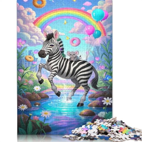 Zebra-Puzzle, Relax-Challenge-Spielzeug, Premium-Puzzle aus Karton für Erwachsene und Kinder, Geschenke, 1000 Teile (75 x 50 cm) von QBIREX