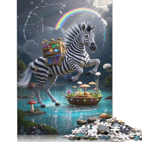 Zebra Puzzle 1000 Teile Schwer Puzzle Spielzeug Lernspiel Impossible Herausforderung Spielzeug Für Erwachsene Und Kinder Ab 12 Jahren 1000pcs (75x50cm) von QBIREX