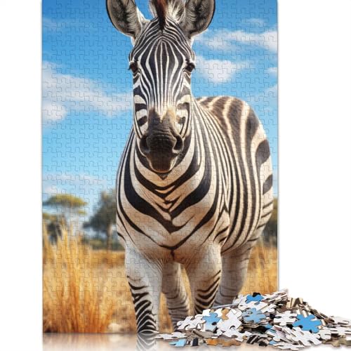 Zebra Puzzle 1000-teilige Schwer Puzzle Spielzeug Lernspiel Impossible Herausforderungsspielzeug Für Erwachsene Und Kinder in Bewährter 1000pcs (38x26cm) von QBIREX