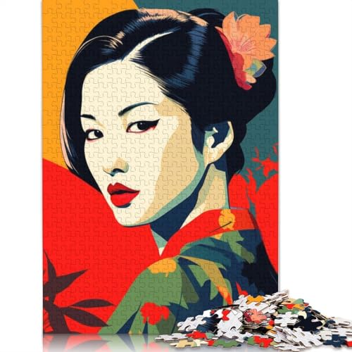 Zen Geisha Beauty Puzzles 1000 Teile Schwer Puzzle Spielzeug Pädagogisches Spiel Impossible Herausforderungsspielzeug Für Erwachsene Und Kinder Ab 14 Jahren 1000pcs (75x50cm) von QBIREX