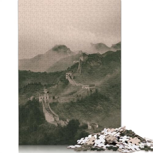 Zen Great Wall of China Puzzle 1000-teilige Schwer Puzzle Spielzeug Lernspiel Impossible Herausforderung Spielzeug Für Erwachsene Und Kinder in Bewährter 1000pcs (38x26cm) von QBIREX
