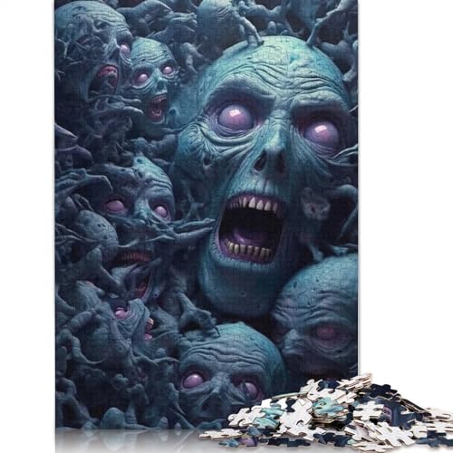 Zombie-Illusions-Puzzle, Premium-Puzzle aus 100% recyceltem Karton, 100% recycelter Pappe, für Kinder und Erwachsene, 1000 Teile (75 x 50 cm) von QBIREX