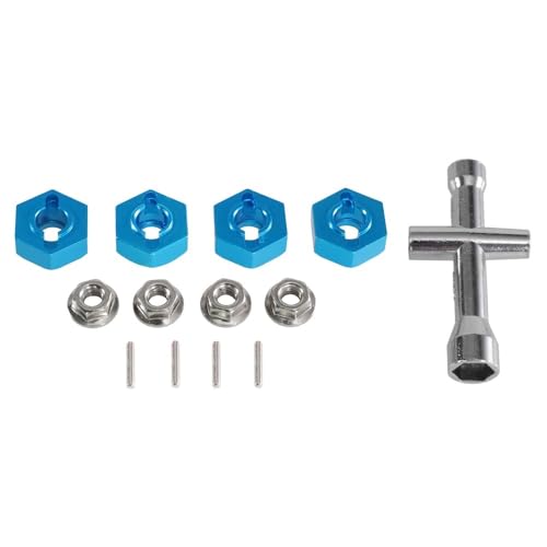 QBVHAEPY 12 mm Sechskantstecker und Hülse Kompatibel mit RC -Auto 1/12 12428 12423 12429 kompatibel mit Upgrade -Rad -Hex(Blue) von QBVHAEPY